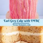 Pinterest image for cake with Earl Grey.