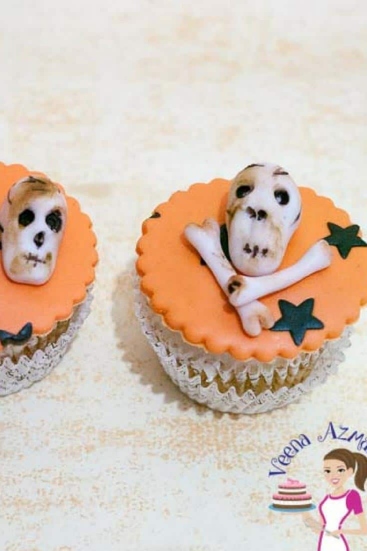 A Halloween cupcake topper.