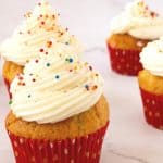 Pinterest image for vanilla cupcakes.