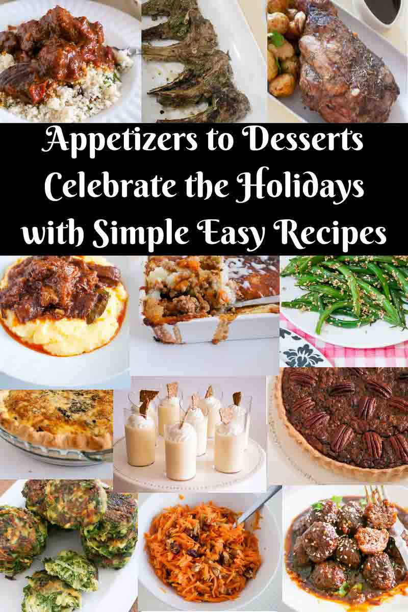 A a collage of holiday recipes.