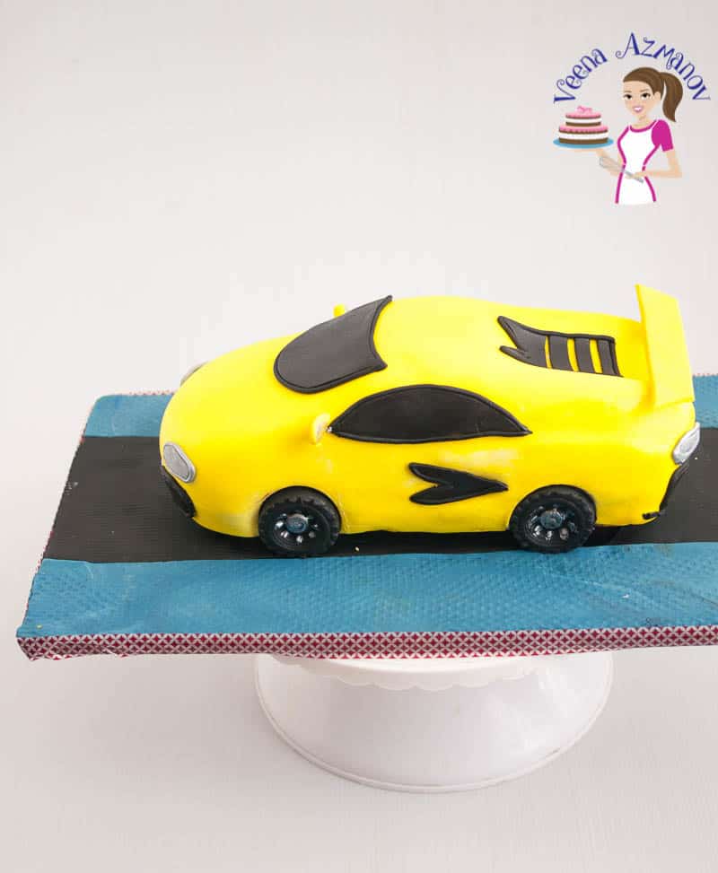 A car shaped cake.