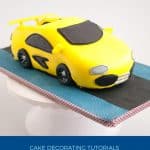 Pinterest image for a Lambourgini cake