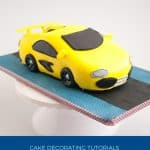 Pinterest image for a car cake.