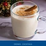 Pinterest image for spiked eggnog.
