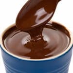 Bowl of melted dark chocolate