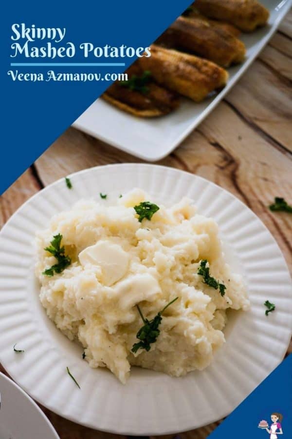 A Pinterest image for mashed potatoes