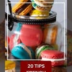 Pinterest image for 20 macaron tips.