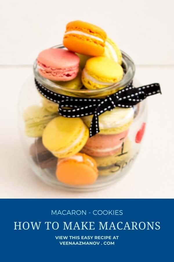 Pinterest image for macarons.
