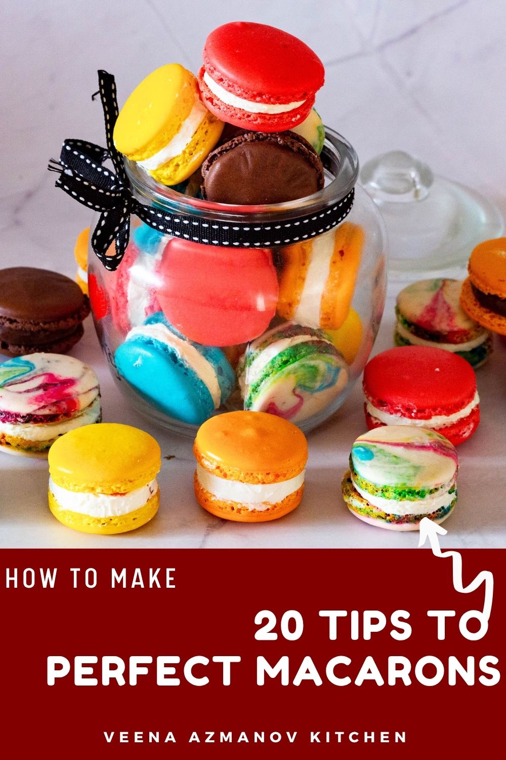 Pinterest image for 20 macaron tips.