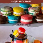 Pinterest image for 20 macaron tips.