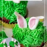 Pinterest image for bunny cupcakes.