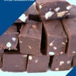 Pinterest image for microwave fudge