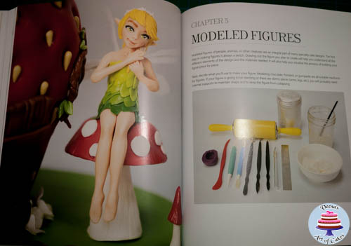 A photo of a cake decorating book page.