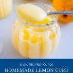 Pinterest image ho to make lemon curd.