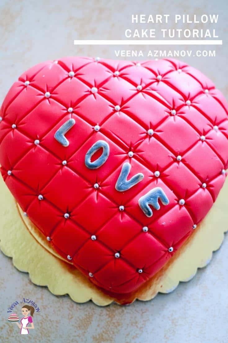 A heart-shaped cake.