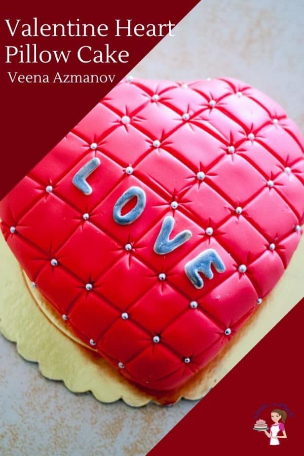 How to make a Valentine Cake in Heart Shape with Pillow effect