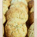 Pinterest image for Halva cookies recipe.
