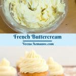 Pinterest image for buttercream made French method.