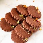 Shortbread cookies on the table.