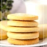 Pinterest image for Classic Shortbread Cookies.