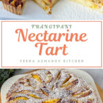 Pinterest image for Nectarine Fruit Tart with Frangipani Filling.