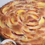 Pinterest image for nectarine tart.