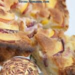 Pinterest image for frangipani tart with Nectarines.