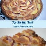 Pinterest image for for tart with fresh nectarines.