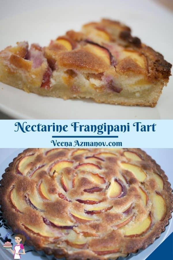 Pinterest image for tart with nectarines.