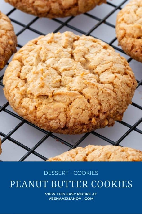 Pinterest image for peanut butter cookies.