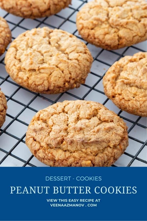 Pinterest image for peanut butter cookies.