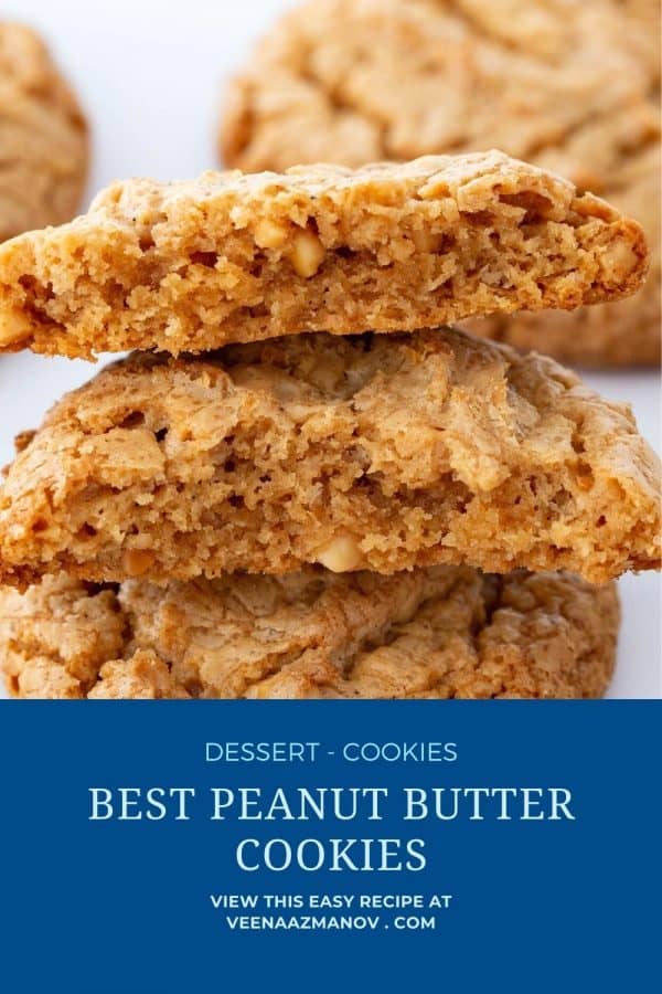 Pinterest image for cookies with peanut butter.