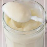 Pinterest image for pastry cream eggless.