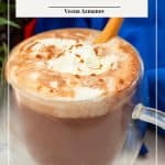 Pinterest image for cinnamon hot chocolate.