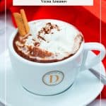 Pinterest image for French hot chocolate.