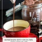 Pinterest image for hot chocolate with hot cocoa.