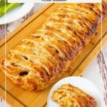 Pinterest image apple pie strudel.