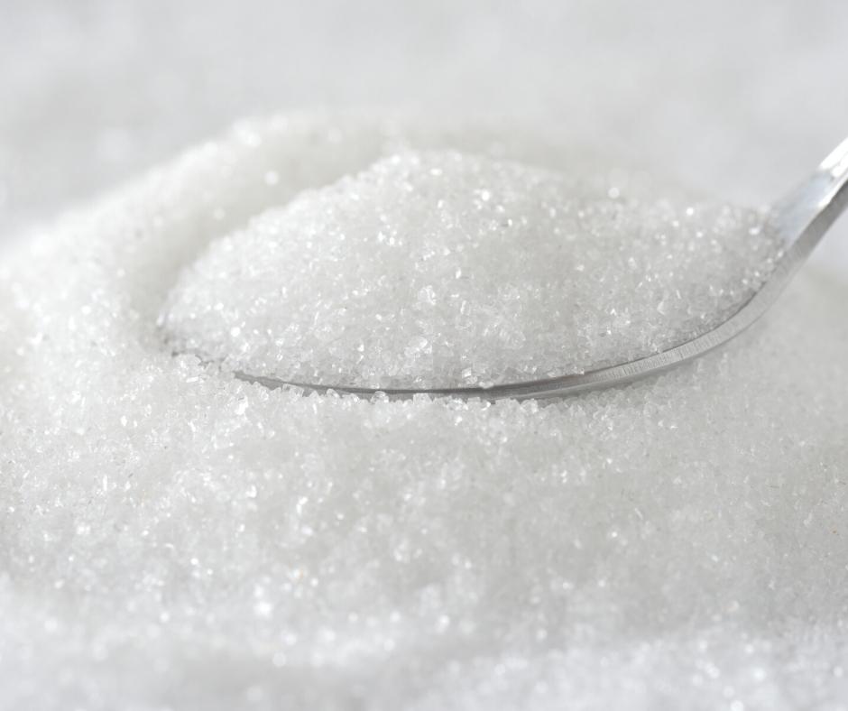 A mound of white sugar.