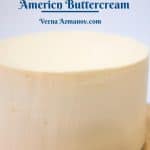Pinterest image for American Buttercream Frosting.