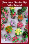 Cupcakes decorated with buttercream flowers.
