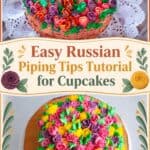 Pinterest image for Russian Piping Tips Buttercream and Tutorials.