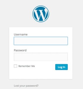WordPress Login window