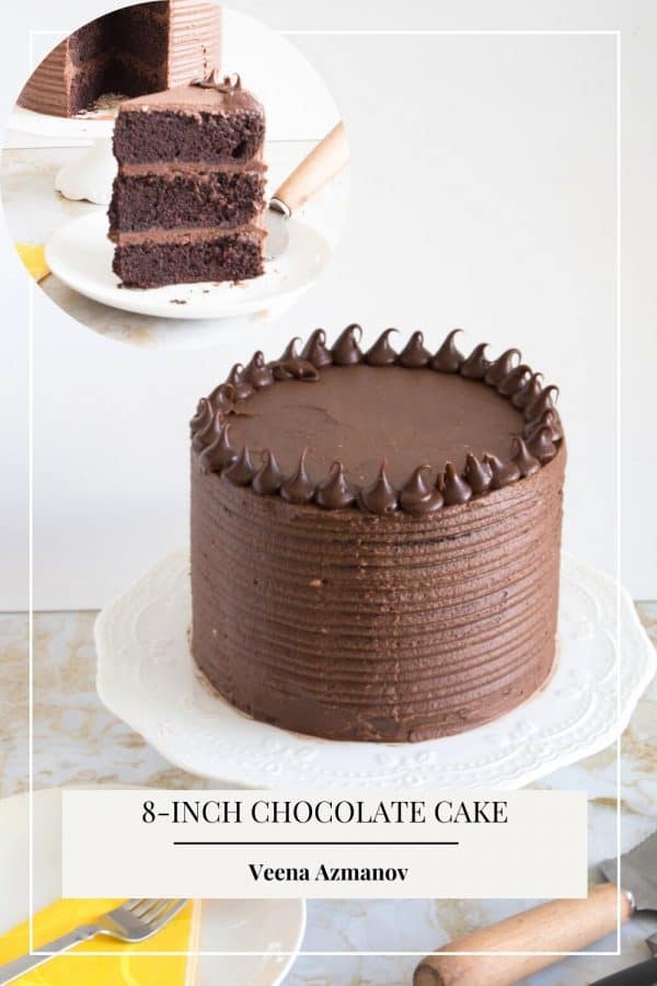 Pinterest image for chocolate cake.