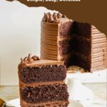 Pinterest image for classic 8-inch round chocolate cake.