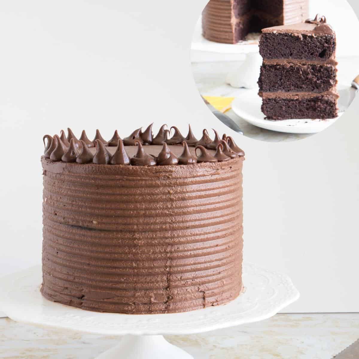 The BEST 8-inch Chocolate Cake Recipe