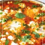 Pinterest image for shakshooka with cheese.