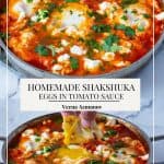 Pinterest image for shakshooka with cheese.