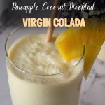 Pinterest image for Virgin Pina Colada recipe.