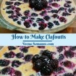 Pinterest image for clafoutis.