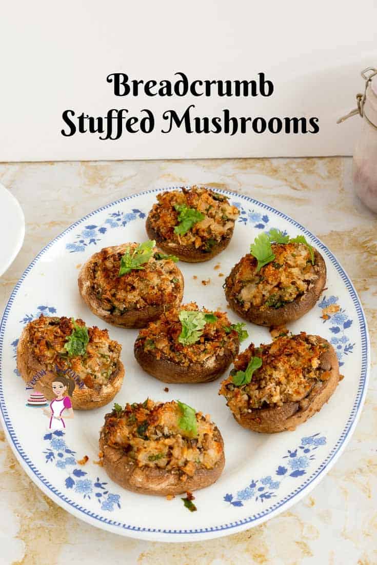 A plate of stuffed mushrooms.